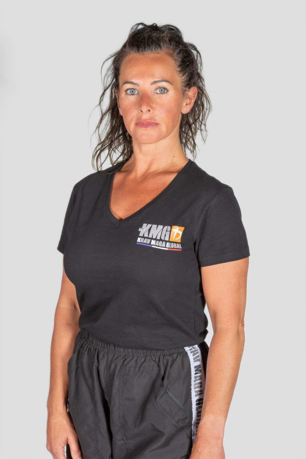 T-Shirt Col V Manches Courtes Moon